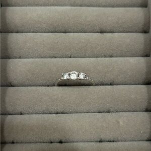 PANDORA Clear Three-Stone Ring